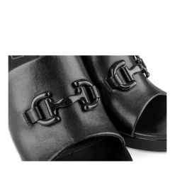 Mules NOIR Femme Motif Uni A Enfiler