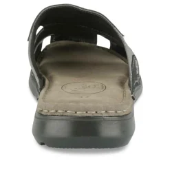 Mules NOIR Homme CUIR Motif Uni A Enfiler