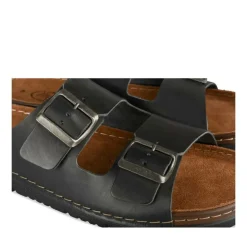 Mules NOIR Homme CUIR Motif Uni A Enfiler