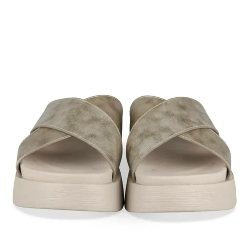 Mules OR Femme Motif Uni A Enfiler