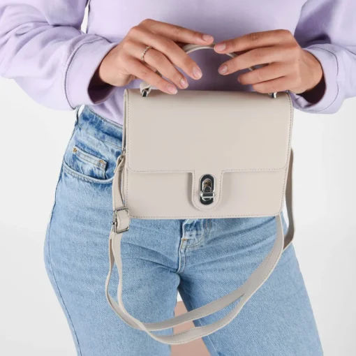 Sac à Main BEIGE Femme Motif Uni