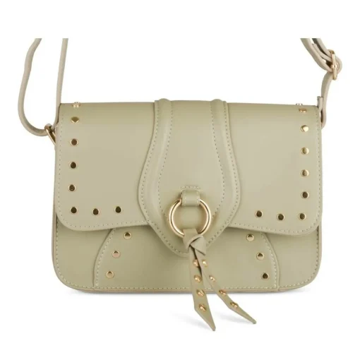 Sac à Main KAKI Femme Motif Clouté