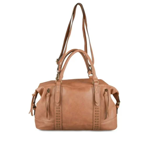 Sac à Main MARRON Femme Motif Clouté
