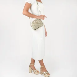 Sac à Main OR Femme Motif Tressé