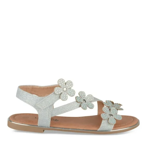 Sandales ARGENT Fille Motif Paillettes Scratch