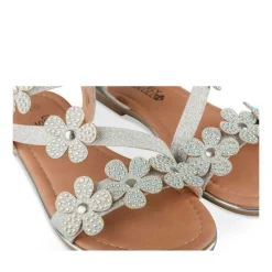 Sandales ARGENT Fille Motif Paillettes Scratch