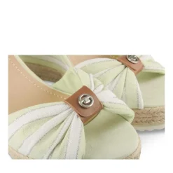 Sandales BLANC Femme Motif Rayures Boucle