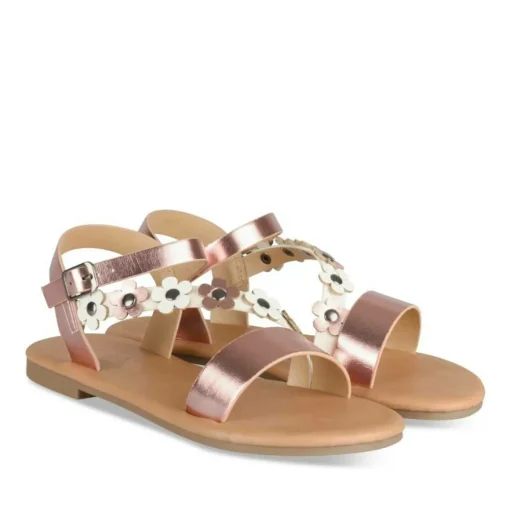 Sandales BLANC Fille Motif Iridescent Boucle