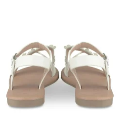 Sandales BLANC Fille Motif Uni Boucle