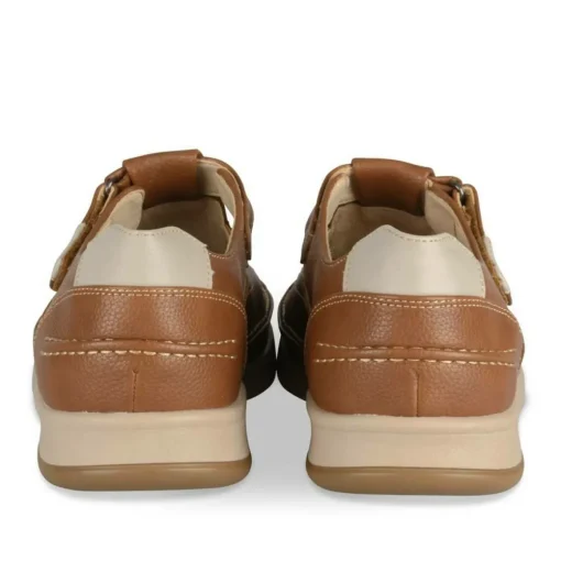 Sandales COGNAC Homme Motif Uni A Enfiler