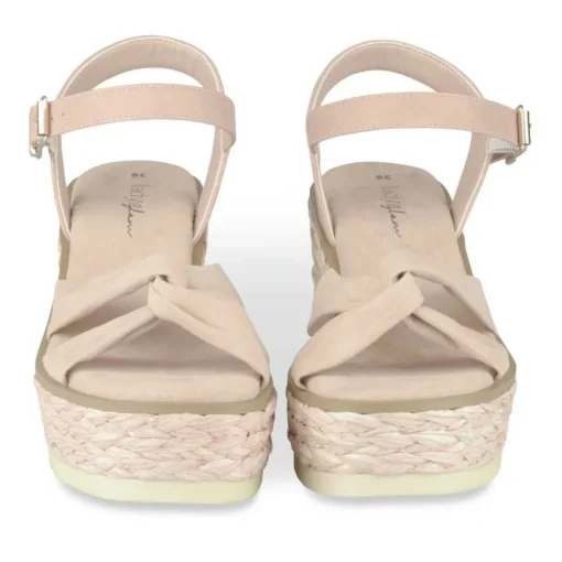 Sandales Corde BEIGE Femme Motif Uni Boucle
