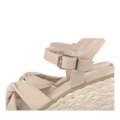 Sandales Corde BEIGE Femme Motif Uni Boucle