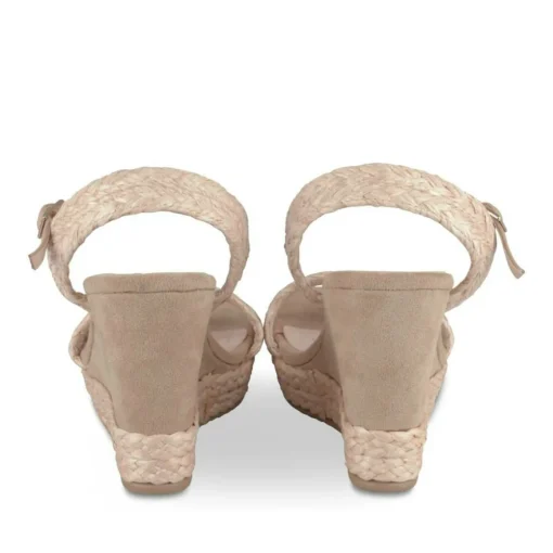 Sandales Corde ROSE Femme Motif Paillettes Boucle
