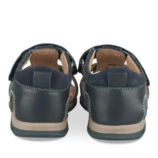 Sandales MARINE Garçon CUIR Motif Uni Scratch