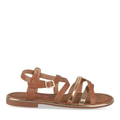 Sandales MARRON Fille Motif Iridescent Boucle
