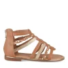 Sandales MARRON Fille Motif Tressé Fermeture éclair