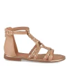 Sandales MARRON Fille Motif Tressé Fermeture éclair