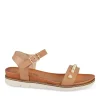 Sandales MARRON Fille Motif Perle Boucle