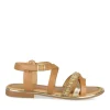Sandales MARRON Fille Motif Paillettes Boucle
