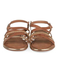Sandales MARRON Fille Motif Iridescent Boucle