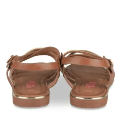 Sandales MARRON Fille Motif Iridescent Boucle