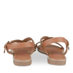 Sandales MARRON Fille Motif Paillettes Boucle