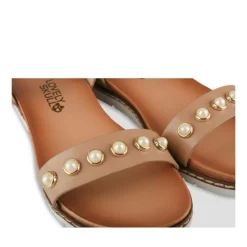 Sandales MARRON Fille Motif Perle Boucle