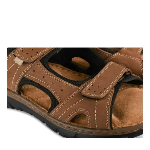 Sandales MARRON Homme CUIR Motif Uni Scratch