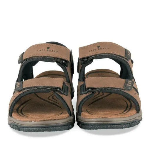 Sandales MARRON Homme Motif Uni Scratch