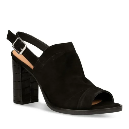 Sandales NOIR Femme CUIR Boucle