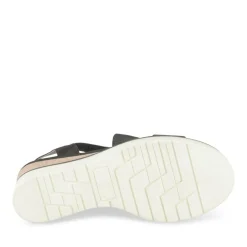 Sandales NOIR Femme Motif Uni Elastique