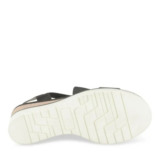 Sandales NOIR Femme Motif Uni Elastique