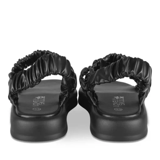 Sandales NOIR Fille Motif Uni Elastique