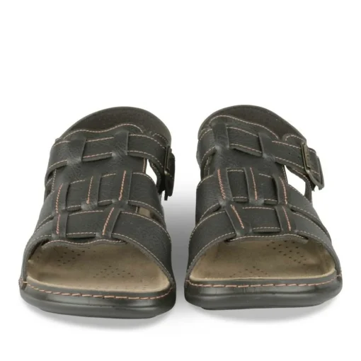 Sandales NOIR Homme Motif Uni Boucle