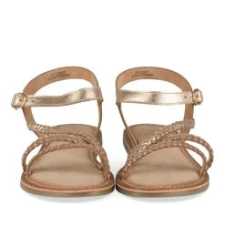 Sandales OR Fille CUIR Motif Tressé Boucle