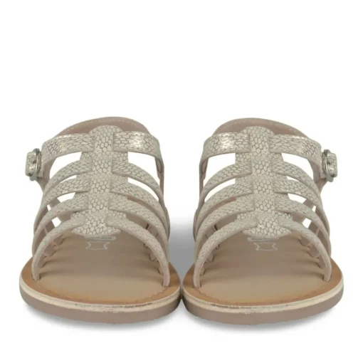 Sandales OR Fille CUIR Motif Iridescent Boucle