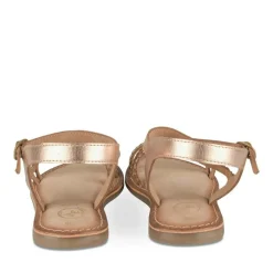 Sandales OR Fille CUIR Motif Tressé Boucle