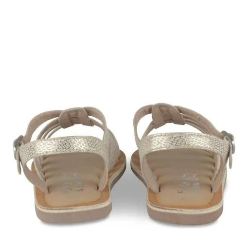 Sandales OR Fille CUIR Motif Iridescent Boucle
