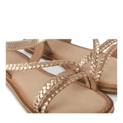 Sandales OR Fille CUIR Motif Tressé Boucle