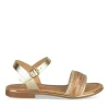 Sandales OR Fille Motif Paillettes Boucle