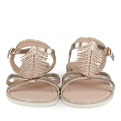 Sandales OR Fille Motif Paillettes Boucle