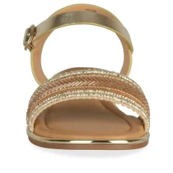 Sandales OR Fille Motif Paillettes Boucle