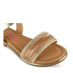 Sandales OR Fille Motif Paillettes Boucle