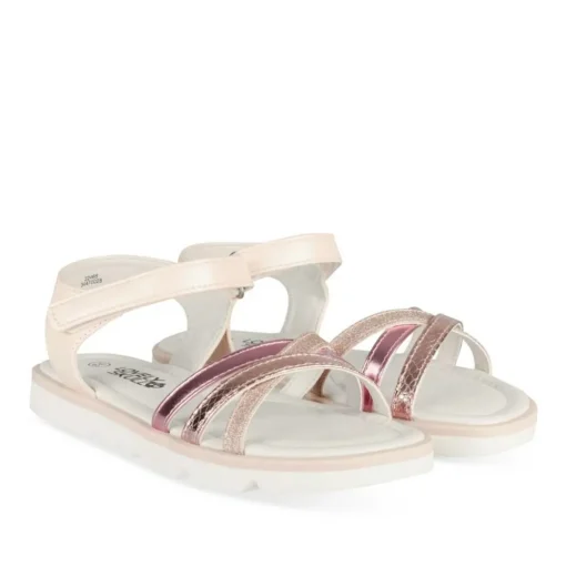 Sandales ROSE Fille Motif Iridescent Scratch
