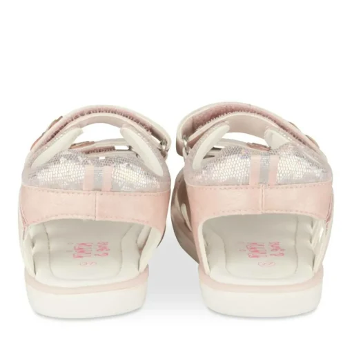 Sandales ROSE Fille Motif Coeurs Scratch