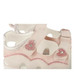 Sandales ROSE Fille Motif Coeurs Scratch
