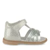 Sandales Sandales BLANC Fille CUIR Motif Iridescent Scratch