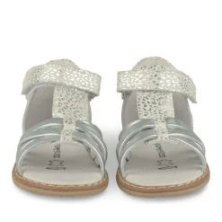 Sandales Sandales BLANC Fille CUIR Motif Iridescent Scratch