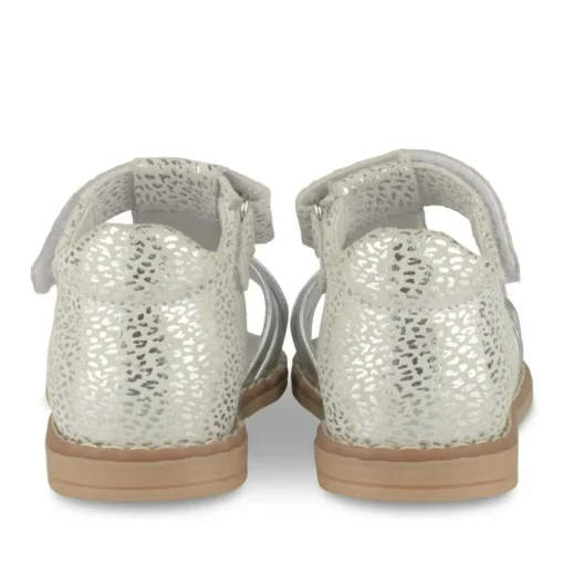 Sandales Sandales BLANC Fille CUIR Motif Iridescent Scratch