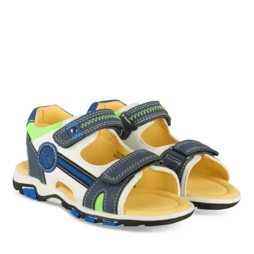 Sandales Sport BLANC Garçon Motif Multicolore Scratch